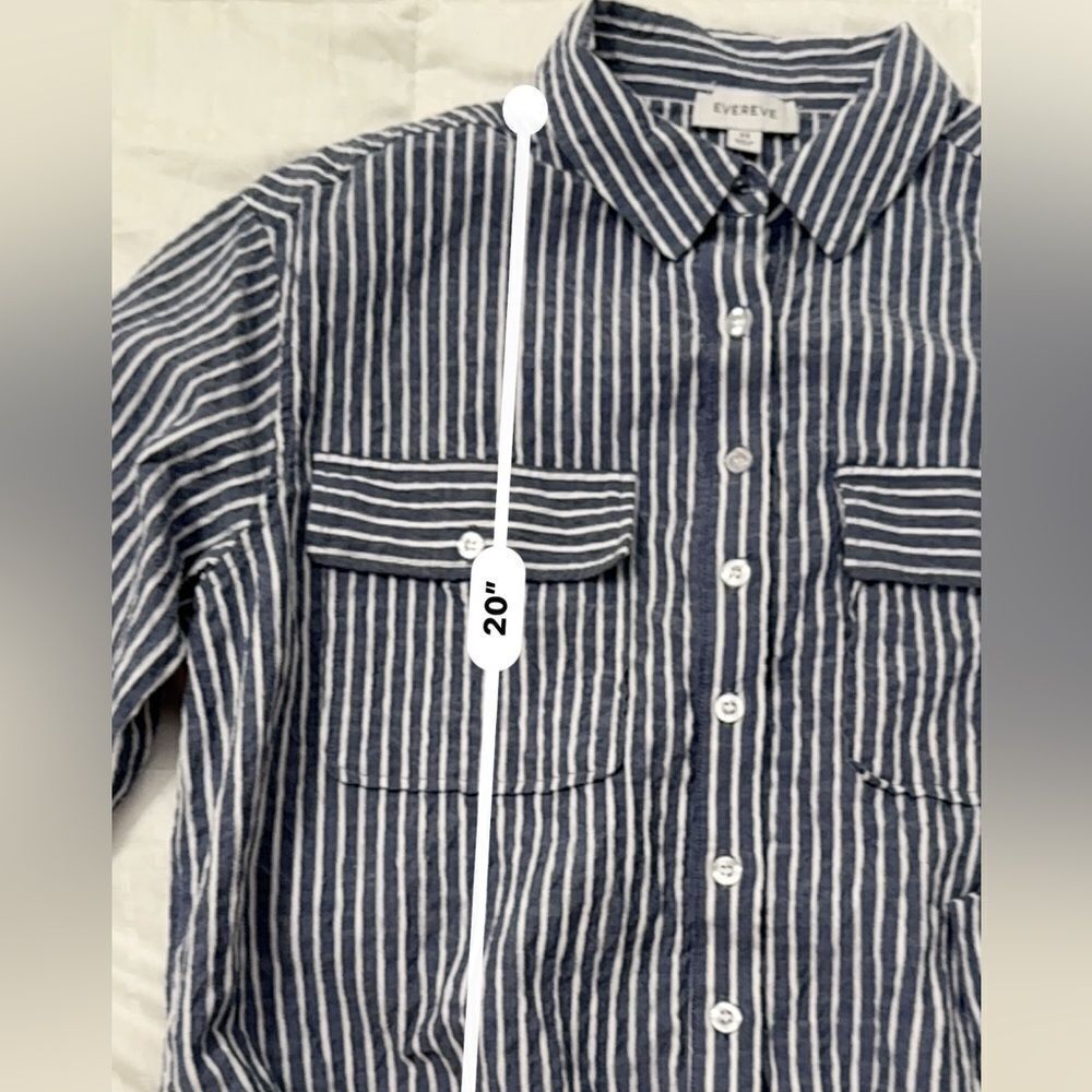 Evereve “Louise tie shirt” Long Sleeve Button Down Shirt w tie @waist- EUC- XS - Picture 13 of 16